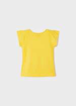 MAYORAL Tričko s 3D kvetmi žlté Tshirt with 3D flowers yellow 3071 | Welcomebaby.sk