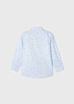 MAYORAL Košeľa bledomodrá so vzormi Shirt with patterns light blue 3171 | Welcomebaby.sk