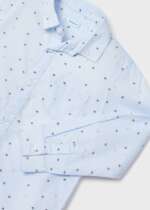 MAYORAL Košeľa bledomodrá so vzormi Shirt with patterns light blue 3171 | Welcomebaby.sk