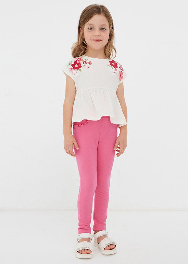 MAYORAL Legínové nohavice s volánikmi ružové Leggings with frills pink 3504 | Welcomebaby.sk MAYORAL Legínové nohavice s volánikmi ružové Leggings with frills pink 3504 | Welcomebaby.sk