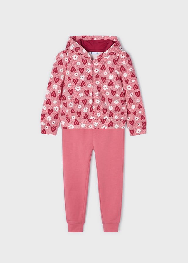 MAYORAL Dievčenské tepláky s mikinou so srdiečkami ružové Tracksuit with hoodie heart pink 3851 | Welcomebaby.sk MAYORAL Dievčenské tepláky s mikinou so srdiečkami ružové Tracksuit with hoodie heart pink 3851 | Welcomebaby.sk