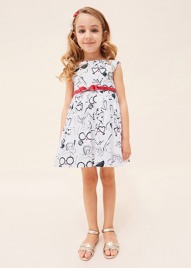MAYORAL Šaty so vzormi dám a opaskom biele Dress with ladies patterns and belt white 3921 | Welcomebaby.sk MAYORAL Šaty so vzormi dám a opaskom biele Dress with ladies patterns and belt white 3921 | Welcomebaby.sk
