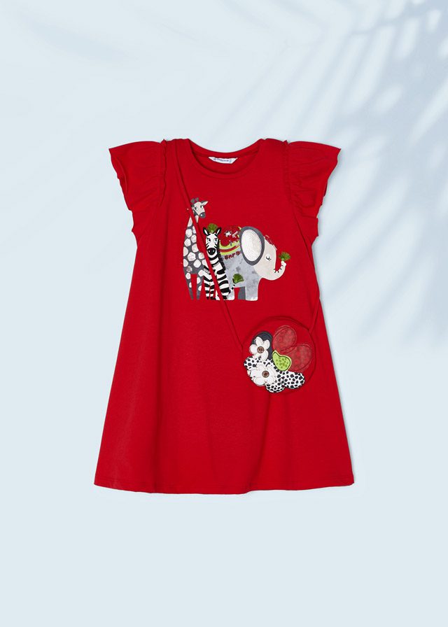 MAYORAL Šaty s kabelkou vzorované červené Dress with bag patterned red 3947 | Welcomebaby.sk MAYORAL Šaty s kabelkou vzorované červené Dress with bag patterned red 3947 | Welcomebaby.sk