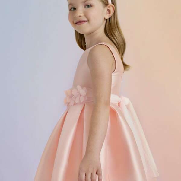 ABEL & LULA Sviatočné šaty s ozdobnými kvetmi ružové Festive dress with flowers pink 5027 | Welcomebaby.sk