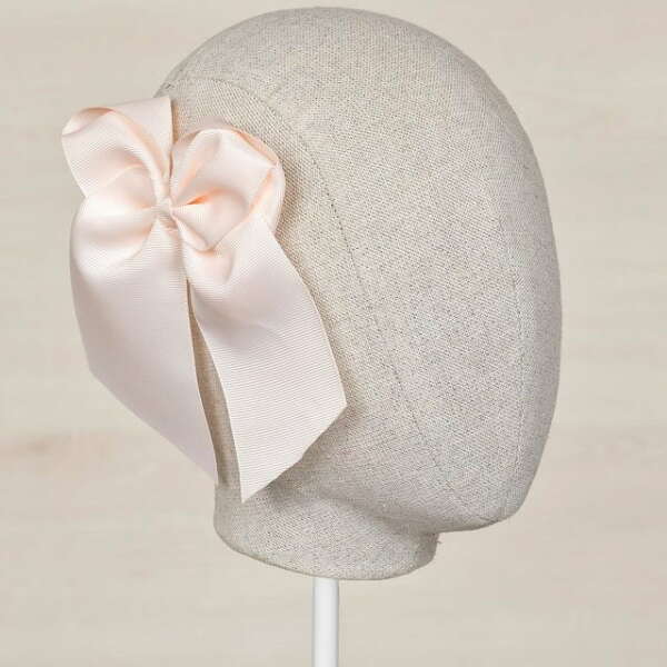 ABEL & LULA Mašľa do vlasov broskyňová Bow hair peach 5434 | Welcomebaby.sk