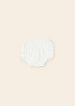 MAYORAL Nohavičky na plienku s volánikmi biele Panties with ruffles white 9579 | Welcomebaby.sk