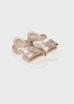 MAYORAL Sandále s mašličkou zlatoružové Sandals with bow gold pink 41452 | Welcomebaby.sk