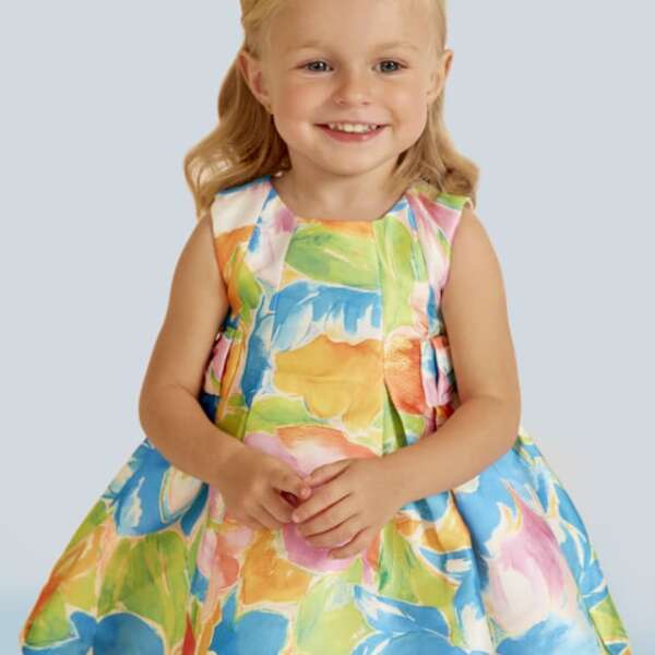 ABEL & LULA Kvetinové šaty viacfarebné Print Dress Baby Turquoise 5010 | Welcomebaby.sk