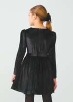 ABEL & LULA Trblietavé šaty čierne s dlhým rukávom Glitter Velvet Dress Black 5541 | Welcomebaby.sk