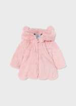 MAYORAL Obojstranná bunda z umelej kožušiny sivá Reversible faux fur jacket gray 2498 | Welcomebaby.sk