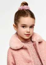MAYORAL Kožušinový kabát ružový Teddy coat pink 4484 | Welcomebaby.sk