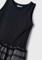 MAYORAL Pletené šaty s tylom čierne Knitted dress with tulle black 4955 | Welcomebaby.sk