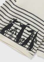 MAYORAL Koženkové legíny s pruhovaným pulóvrom čierne Leggings with stripes top black 7741 | Welcomebaby.sk