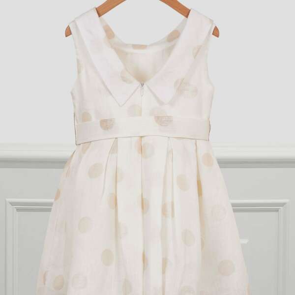 ABEL & LULA Bodkované šaty s lodičkovým výstrihom krémové Dots Dress cream 5028 | Welcomebaby.sk