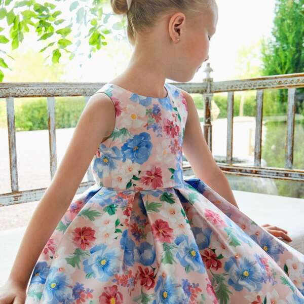 ABEL & LULA Kvetované sviatočné šaty ružové Flower Dress pink 5029 | Welcomebaby.sk