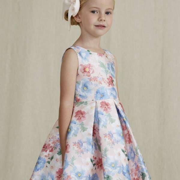 ABEL & LULA Kvetované sviatočné šaty ružové Flower Dress pink 5029 | Welcomebaby.sk