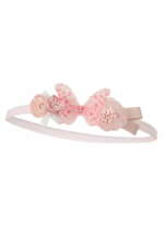 JAMIKS Čelenka s kvetmi a motýľom ružová Meryl Headband with flowers and butterfly pink JLF092 | Welcomebaby.sk