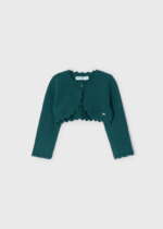 MAYORAL Bolerko s jemným vzorom tmavozelené Cardigan baby dark green 308 | Welcomebaby.sk