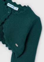 MAYORAL Bolerko s jemným vzorom tmavozelené Cardigan baby dark green 308 | Welcomebaby.sk