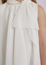 ABEL & LULA Elegantná blúzka biele bez rukávov Chiffon Ruffle Blouse 5132 | Welcomebaby.sk