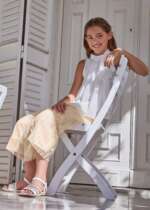 ABEL & LULA Elegantná blúzka biele bez rukávov Chiffon Ruffle Blouse 5132 | Welcomebaby.sk