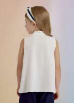 ABEL & LULA Elegantná blúzka biele bez rukávov Chiffon Ruffle Blouse 5132 | Welcomebaby.sk