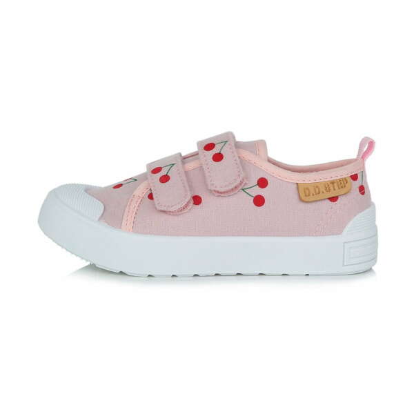 DD STEP Plátenky ružové s čerešňami na suchý zips Shoes cherry pink CSG 369 | Welcomebaby.sk
