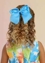 ABEL & LULA Mašľa do vlasov modrá Bow hair blue 5434 | Welcomebaby.sk