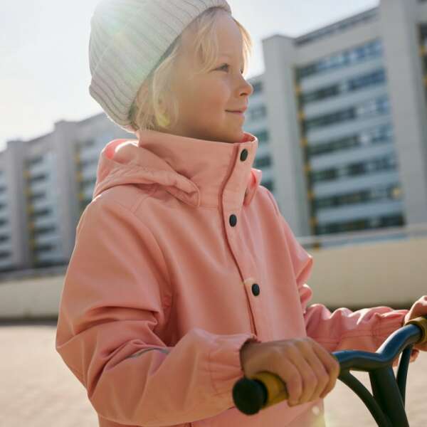 REIMA Dievčenská bunda broskyňová prechodná do dažďa Ulkoiluun Jacket peach 5100211A | Welcomebaby.sk