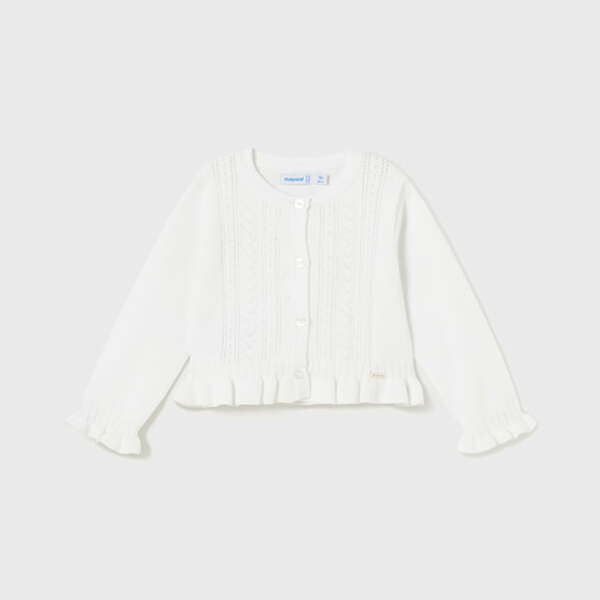 MAYORAL Sveter so vzorom biely Sweater with pattern white 1366 | Welcomebaby.sk