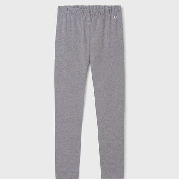 MAYORAL Dievčenské dlhé elastické legíny šedé Elastane basic leggings steel 722 | Welcomebaby.sk