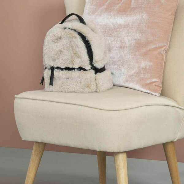ABEL & LULA Dievčenský kožušinový ruksak béžový Faux fur backpack beige 5995 | Welcomebaby.sk