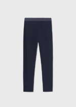 MAYORAL Dievčenské legíny s koženkovým pásom tmavomodré Long leggings dark blue 7743 – Obrázok 5