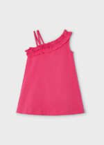 MAYORAL Letné šaty na ramienka Girl casual asymetric dress peony 3937 – Obrázok 2