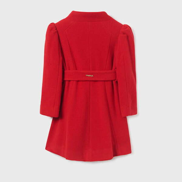 ABEL & LULA Dievčenský červený vlnený kabát Woolen coat red 5868 | Welcomebaby.sk