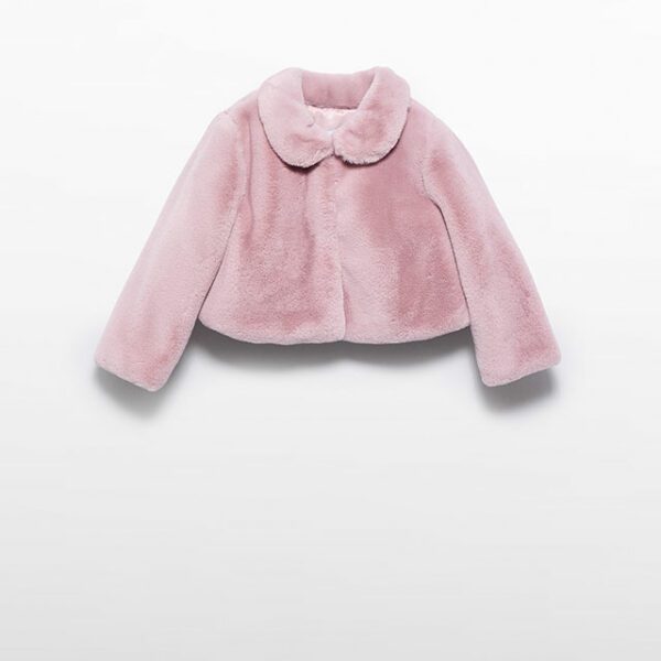 ABEL & LULA Kožušinový kabát ružový Coat baby pink 5841 | Welcomebaby.sk