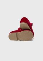 MAYORAL Dievčenské zamatové baleríny červené Baby velvet ballet flats cherry 42391 | Welcomebaby.sk