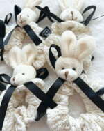 W BABY Gumička so zvieratkom a mašľou béžová Rubber band with animal and bow beige | Welcomebaby.sk