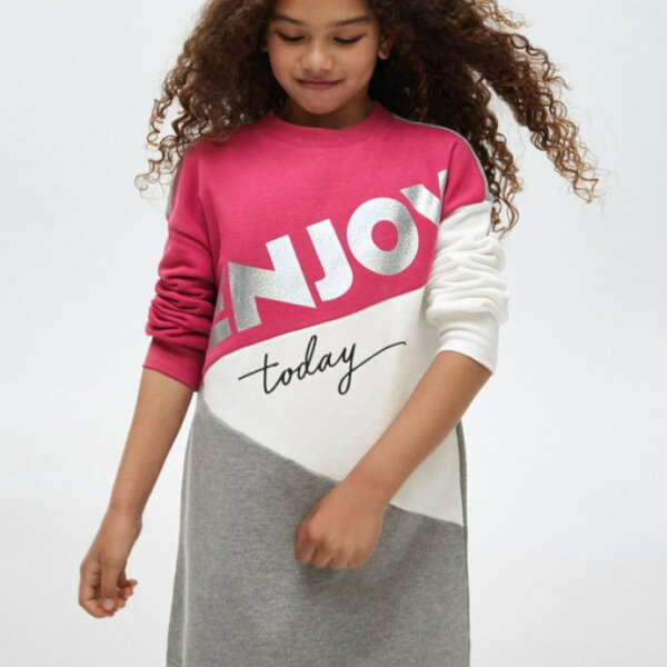 MAYORAL Dievčenské teplákové šaty s dlhým rukávom Girl multicolour dress 7965 | Welcomebaby.sk