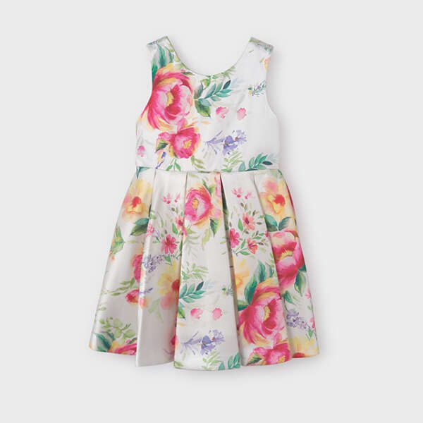 ABEL & LULA Spoločenské kvetované šaty Stamp mikado dress flowers 5070 | Welcomebaby.sk