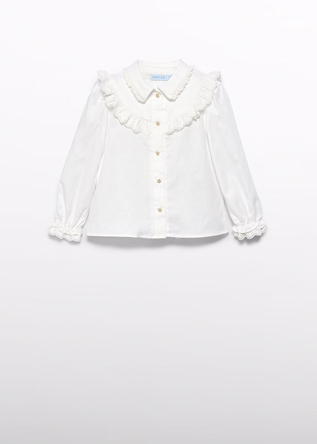 ABEL & LULA Blúzka s volánom biela Viella Blouse white 5678 | Welcomebaby.sk ABEL & LULA Blúzka s volánom biela Viella Blouse white 5678 | Welcomebaby.sk