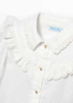 ABEL & LULA Blúzka s volánom biela Viella Blouse white 5678 | Welcomebaby.sk