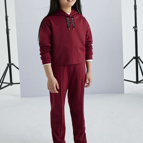 MAYORAL Dievčenská tepláková súprava Girl 2 Piece Roma Knit Tracksuit cherry 7846 | Welcomebaby.sk