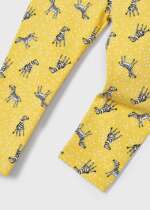 MAYORAL Dievčenské legíny so zebrami žlté Girl print leggings honey 3702 | Welcomebaby.sk