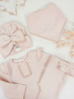 JAMIKS Turban s mašľou AZARA ružový Turban with bow rosa JZH023 | Welcomebaby.sk