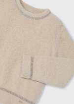 MAYORAL Dievčenský sveter cez hlavu béžový Fur jumper beige 4353 | Welcomebaby.sk