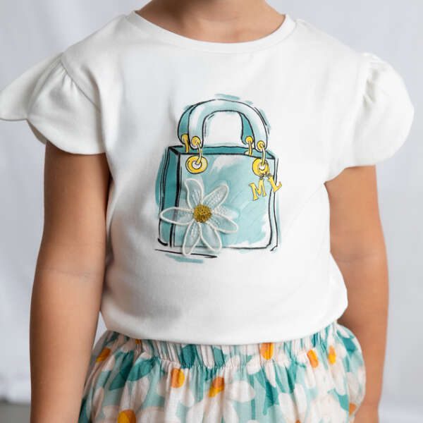 MAYORAL Tričko s krátkym rukávom 3002 Print tshirt natur lake | Welcomebaby.sk