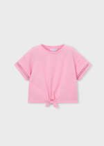 MAYORAL Tričko s krátkym rukávom 3012 Girl's knotted T-shirt candy | Welcomebaby.sk