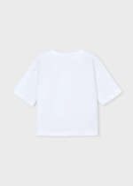 MAYORAL Tričko s krátkym rukávom 3016 Drop shoulder tshirt lila | Welcomebaby.sk