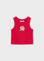 MAYORAL Dievčenské tielko 3021 Studded tshirt girl red | Welcomebaby.sk